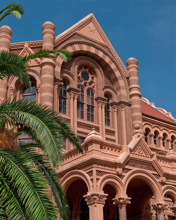 This is the oldest building on the campus of the UT Medical Branch in Galveston. They call it 'Old Red' for fairly obvious reasons. It is named for Ashbel Smith, who was a physician and Yale graduate who came to Texas in 1837. After the Texas