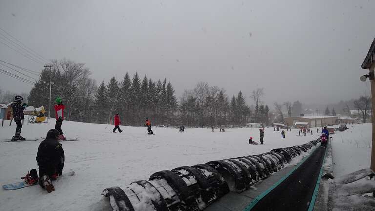 Beginner hill at Bousquet Ski Area in Pittsfield, MA - Winter 2017