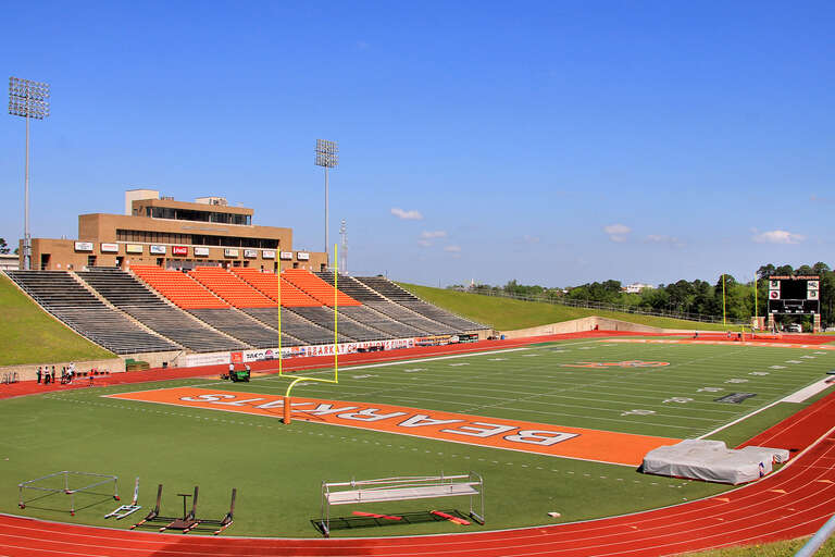 Elliott T. Bowers Stadium, on the campus of Sam Houston State University in Huntsville, Texas, United States.