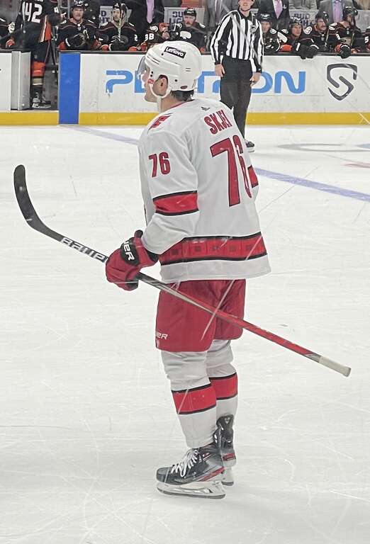 Brady Skjei with the Carolina Hurricanes in 2021