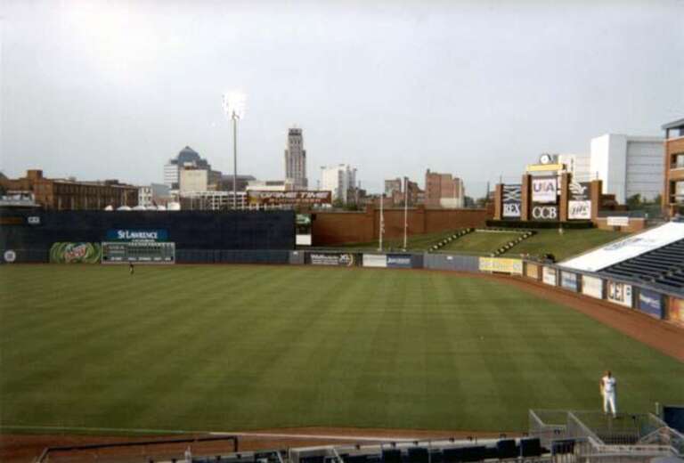 Durham skyline from Durham Bulls stadium