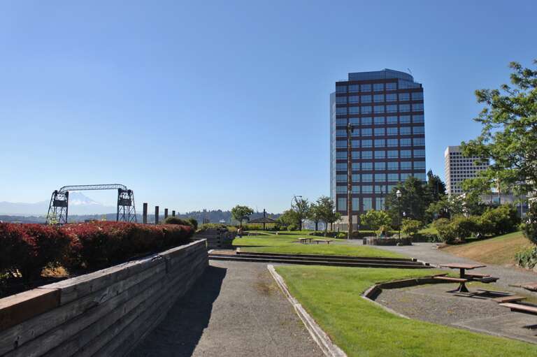 Firemans Park and State Farm Building