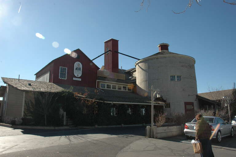 The Gardner Mill, a historic building in West Jordan, Utah, United States. The centerpiece of the Gardner Village shopping center, it now houses a restaurant and furniture store.