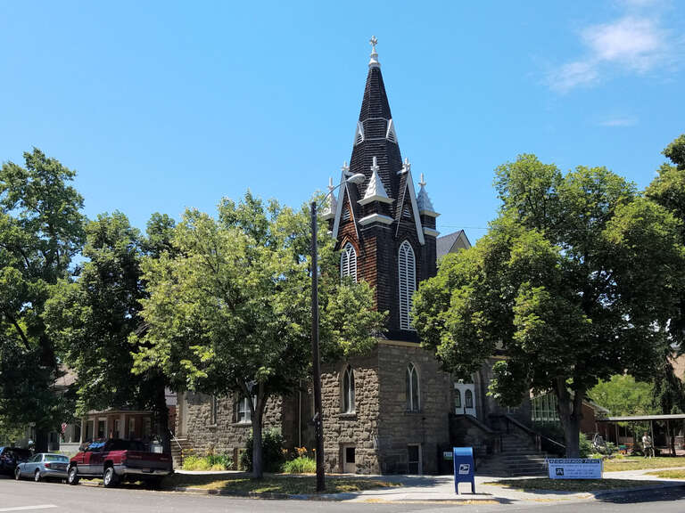 Immanuel Lutheran Church (1914) in Boise, Idaho, was designed by Tourtellotte and Hummel and is listed on the National Register of Historic Places. The church is also part of the Fort Street Historic District.