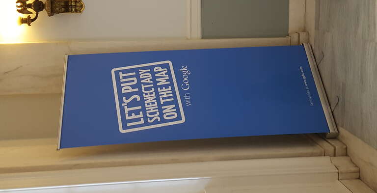 The Capital District Tourism Gnome visited City Hall in Schenectady, New York to showcase the amazing beauty of this grand building. Henry Bellagnome enjoys promoting shop local and tourism throughout Schenectady County, NY.