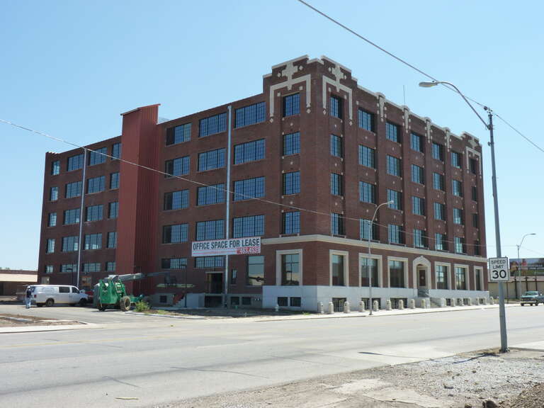 Old Inter-State Grocer Company Building, in Joplin, Missouri, under renovation.