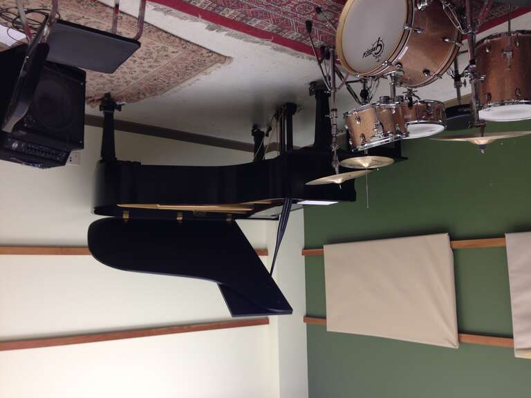 Instruments for use in Kenan Music Building's basement