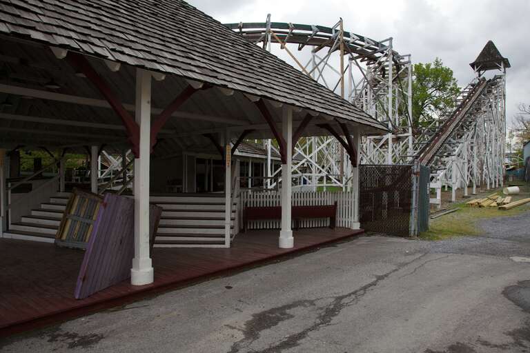 "Leap the Dips" - world's oldest (built in 1902) operating wooden roller coaster and North America's last surviving side friction roller coaster (according to Wikipedia)