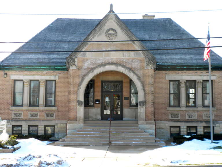 Library Hall in Carpentersville, Illinois.  On NRHP since August 14, 1973	21 N. Washington St.
Now used as offices for the Park District