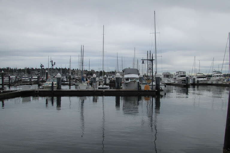 Marina from the Bremerton Boardwalk in Bremerton, Washington.