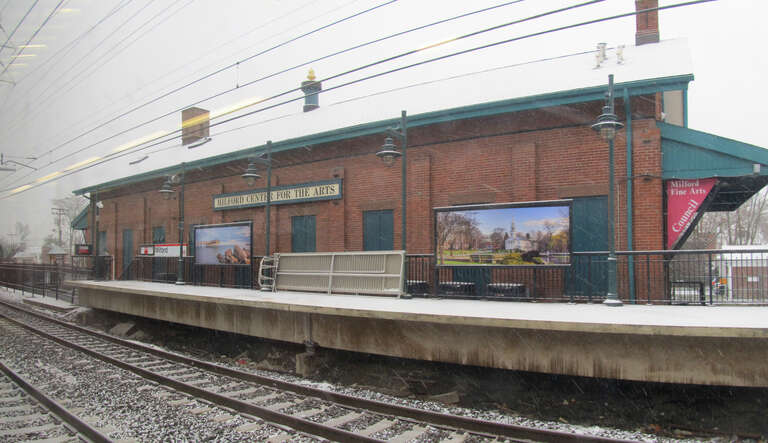 Milford Center for the Arts (the former station building) in December 2017