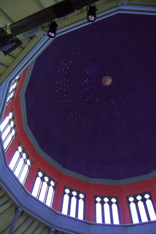 Celing of the Nott Memorial Hall, built in 1858 on the campus of Union College in Schenectady, New York, United States, commemorates Eliphalet Nott, president of Union from 1804 to 1866 (for which he became, and still remains, the longest serving