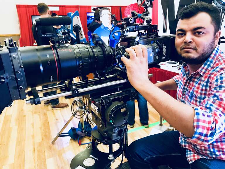 During Exhibition of a camera