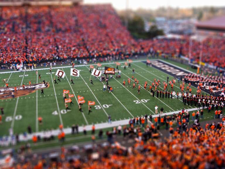 Oregon State University Football Game Tilt-Shift Miniature