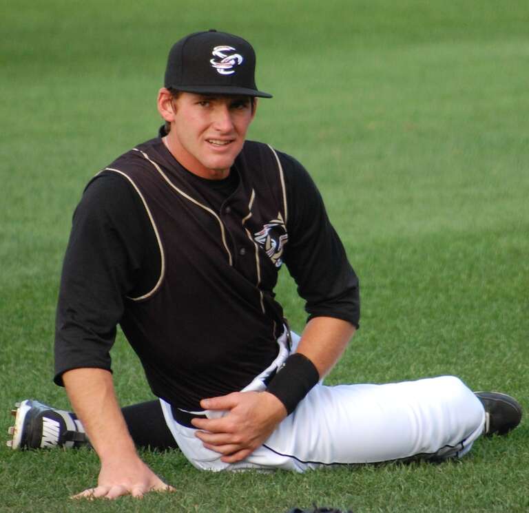 An unidentified Omaha Storm Chasers player in August 2011