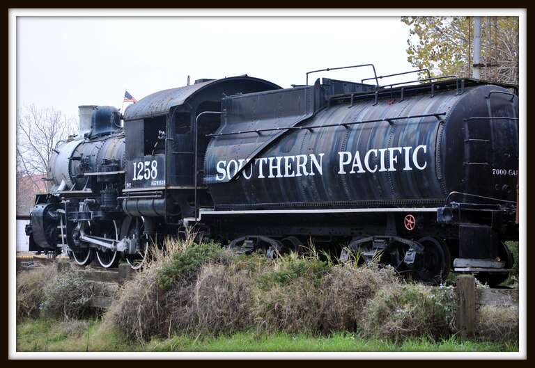 [The locomotive] was one of 38 SP built S-12 switch engines. It was one of 6 built in SP's Los Angles shop's as LA Shop job # 8. Weighing nearly 80 tons, and operating at 200 psi steam pressure the 1258 and her sisters were the state of the art of