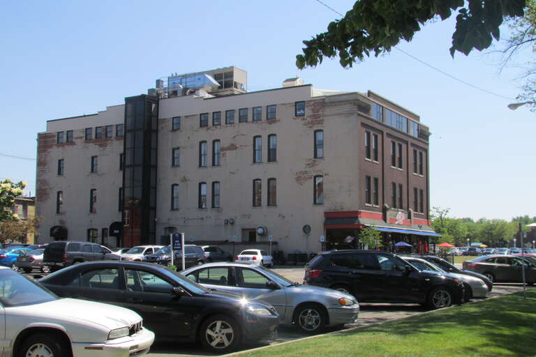 Schu's Grill &amp;amp; Bar at 501 Pleasant St, St Joseph, MI is located in a Lake Street building on the bluff overlooking Silver Beach and Lake Michigan.