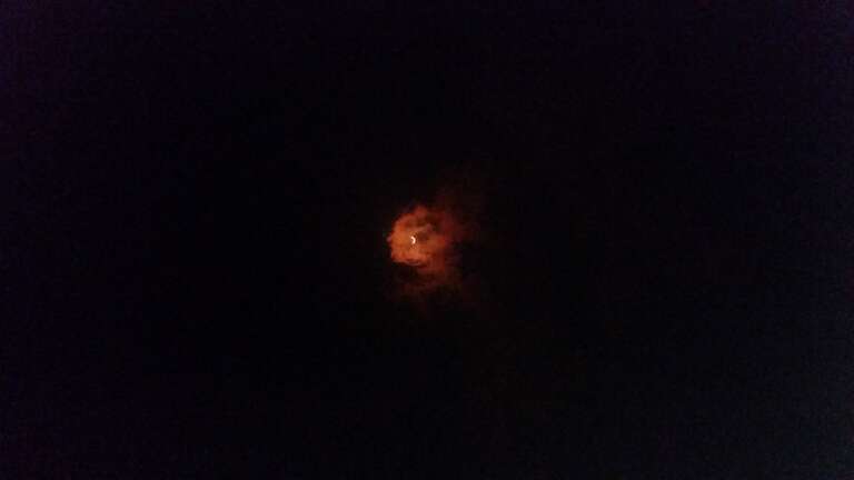 An image of the solar eclipse on August 21, 2017. This image was taken using a smartphone camera through an eclipse glasses lens. The image depicts the eclipse at 97% totality, the maximum observed in Madison, AL, USA where the image was taken. The