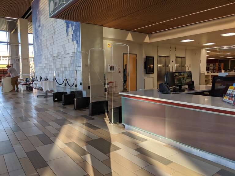 This is where students first enter the library.