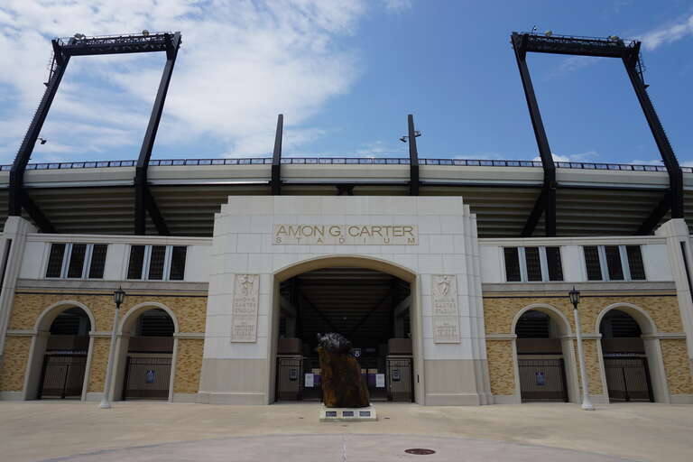 Amon G. Carter Stadium on the campus of Texas Christian University in Fort Worth, Texas (United States).