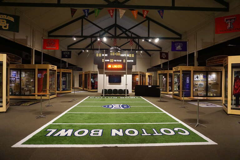 The Southwest Conference Gallery and Cotton Bowl Exhibit at the Texas Sports Hall of Fame in Waco, Texas (United States).