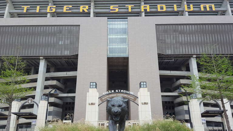 Tiger Stadium (LSU) - Mike the Tiger and Marquee