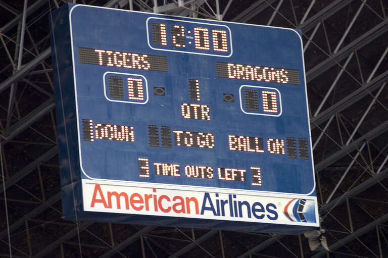The Katy Tigers and the Southlake Carroll Dragons played Saturday, December 17, 2005 for the 2005 Texas 5-A Division 2 State Championship.  Southlake won 34-20 at Texas Stadium, home of the NFL's  Dallas Cowboys.  It was the sixth state football