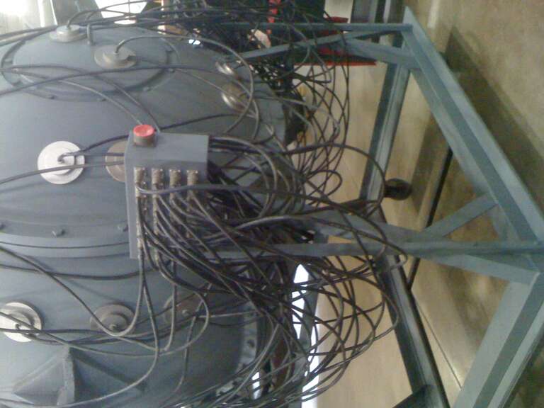 Trinity Bomb Replica  detail of one control box,Hill Aerospace Museum, Ogden Utah April 20th 2011  Nicknamed &quot;the gadget,&quot; this model plutonium implosion device was tested at the Trinity Test Site in New Mexico in July of 1945.