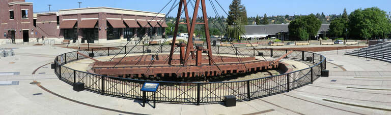 Railroad Turntable in Folsom, California.