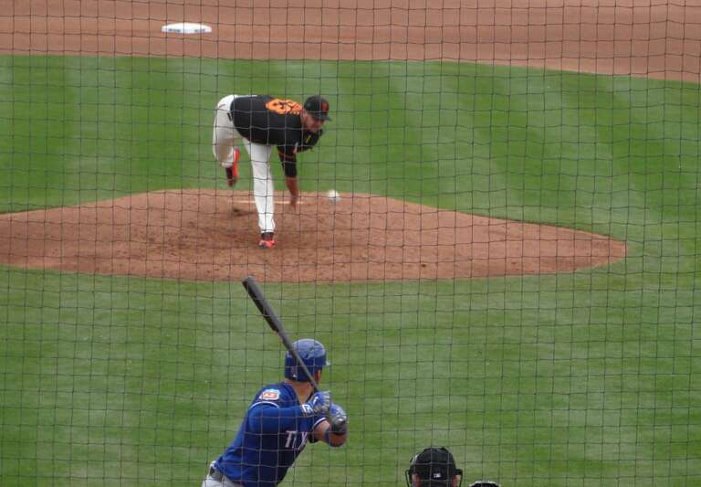 Tyler Beede pitching in a 2016 Spring Training game