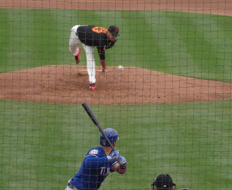 Tyler Beede pitching in a 2016 Spring Training game
