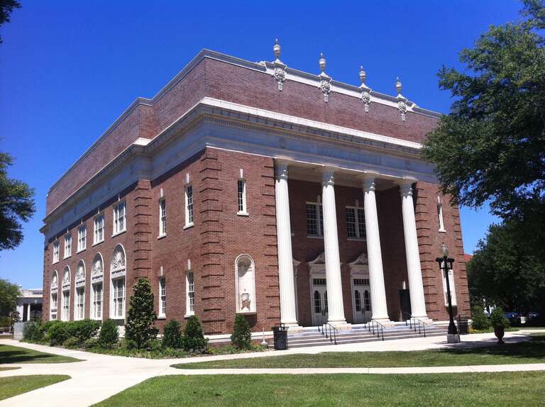 Bennett Auditorium on the campus of the University of Southern Mississippi in Hattiesburg, Mississippi. It is part of the University of Southern Mississippi Historic District, listed on the National Register of Historic Places.