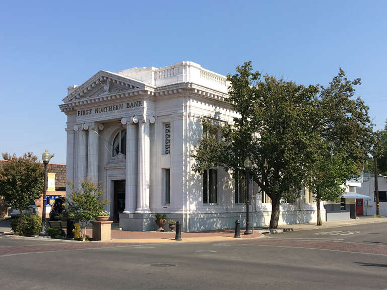 Main Street Historic District- Winters, 48 Main St. - Citizens Bank (First Northern Bank of Dixon), built 1912, photographed 2 Sep 2018.