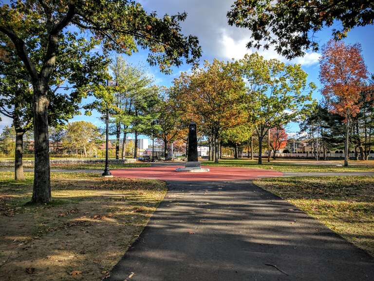 A view of Woonsocket's World War II Veterans Memorial Park