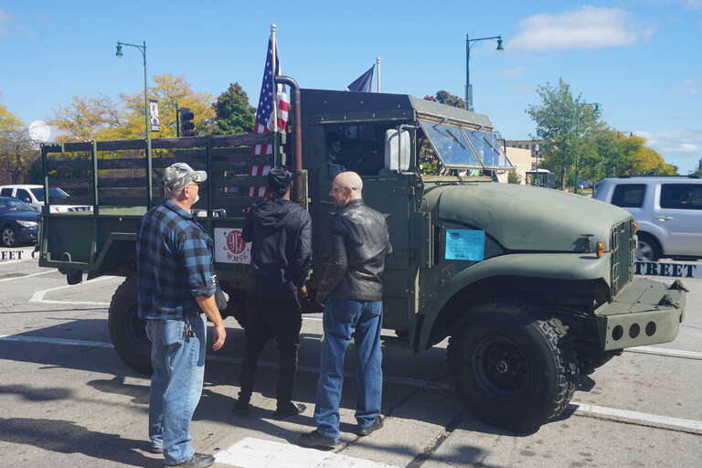 A 1953 GMC M211 Military Truck on display at the 2022 Downtown West Allis Classic Car Show in West Allis, Wisconsin (United States).
