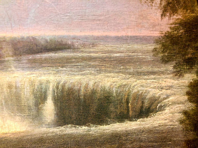 Alvan Fisher - The Falls Of Niagara (1820) - Closeup. Farnsworth Art Museum, Rockland, Maine.