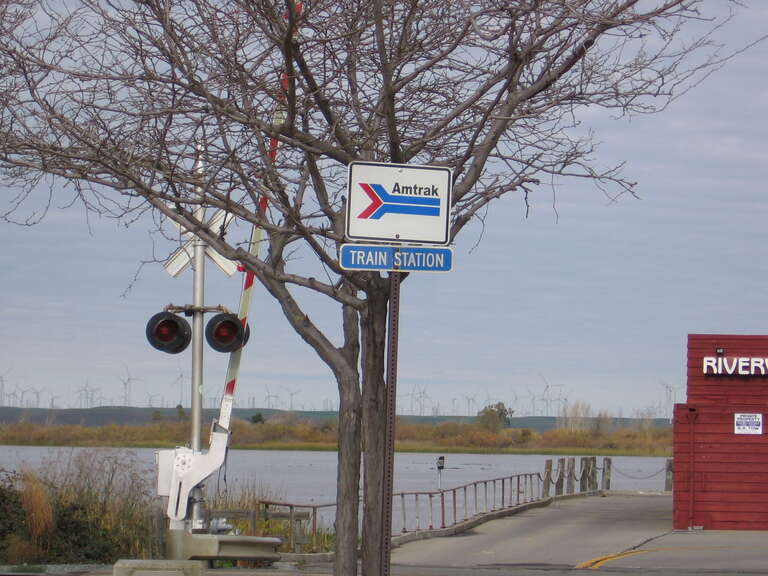 The Antioch-Pittsburg (Amtrak station) in Antioch, California.
View is looking north from the southwest corner of 1st and I Streets.