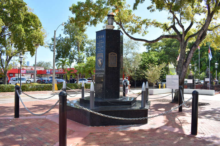 A monument in the Little Havana neighborhood of Miami to the martyrs who died at Playa Giron during the failed Bay of Pigs Invasion of Cuba.