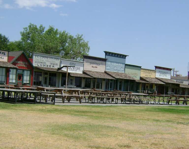 The &quot;shops&quot; of Boot Hill Museum in Dodge City, KS.
