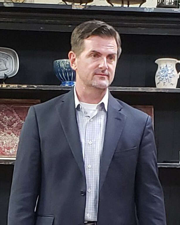 This is a picture of Brandon Creighton speaking at a Republican event in Conroe, Texas on October 16, 2018.