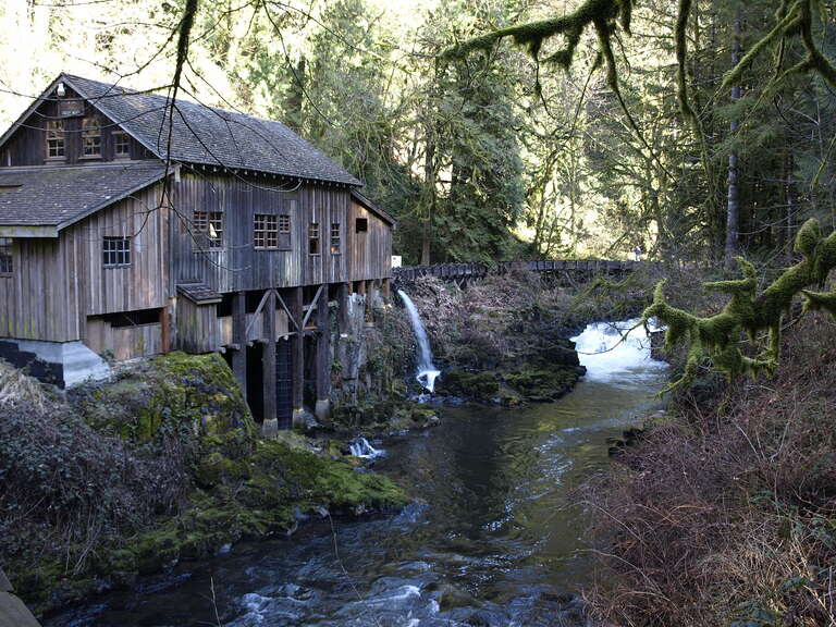 The Cedar Creek Grist Mill in Clark County, Washington, USA