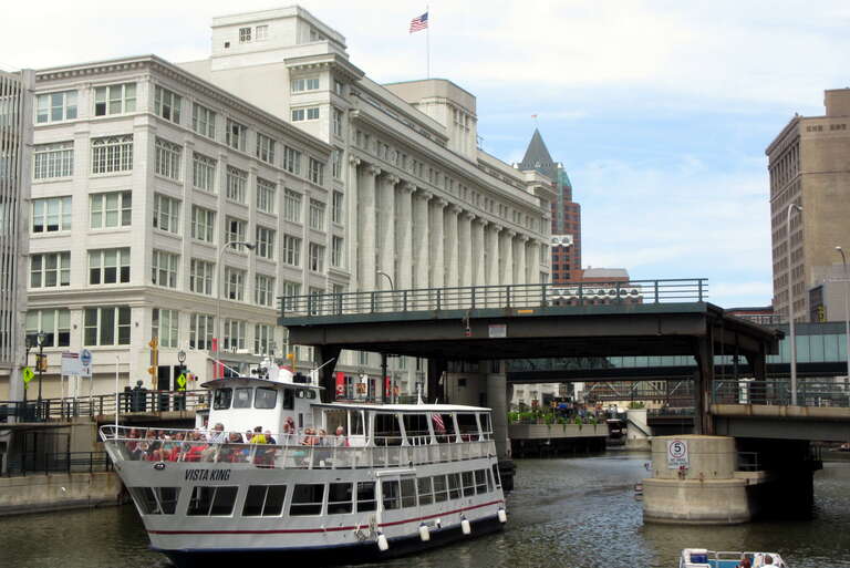 Cruise Pass Though East Michigan Bridge