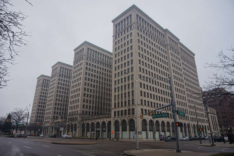 Cadillac Place in Detroit, Michigan (United States).