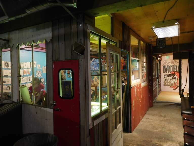 Downstairs at Make.Shift. Artist studios, display space, place for concerts rock bands and so forth. There's lots of other galleries in downtown Bellingham, but I took most of my indoor images at Make.Shift.