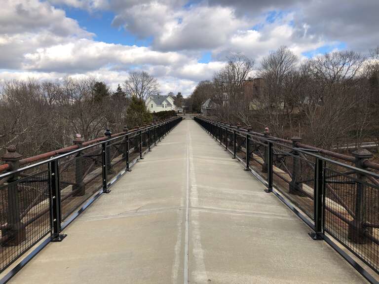 The deck of Echo Bridge, which crosses the Charles River on the border between Needham and Newton, Massachusetts, United States