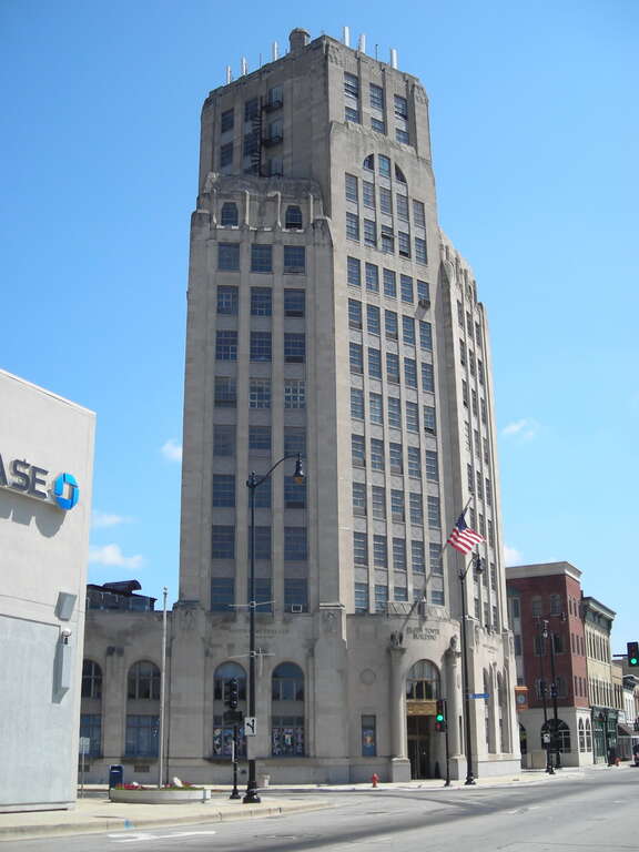 Elgin Tower Building.  Elgin, Kane County, Illinois.  National Register of Historic Places.