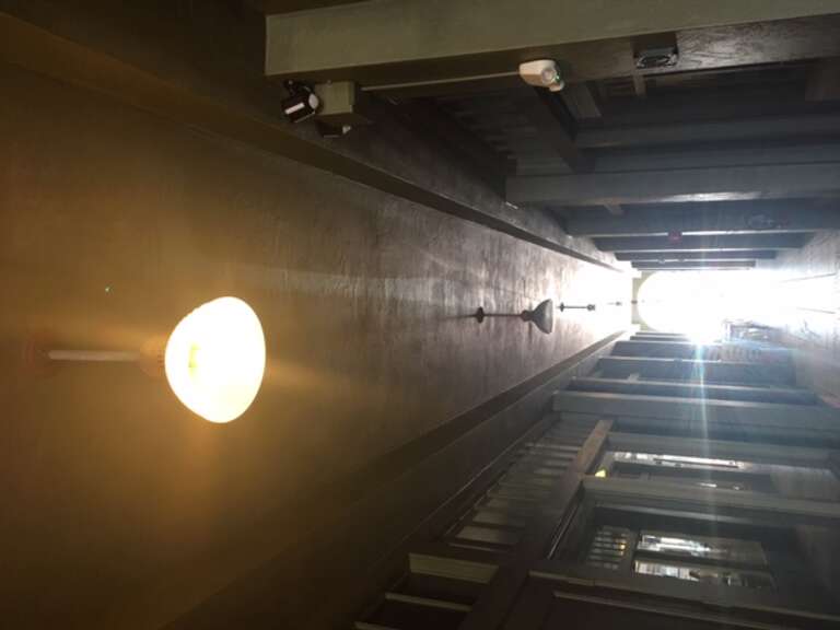 View of the walkway through the Green-Richman Arcade