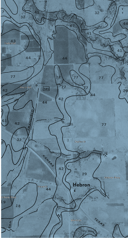Aeriel Photograph of Hebron Town Center c. 1969