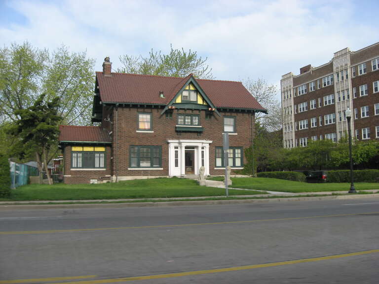 Front of the house at 6006 Hohman Avenue in Hammond, Indiana, United States.  It was built in 1916.