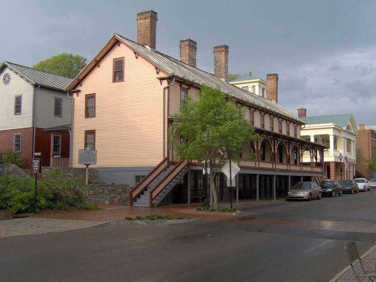 Chester Inn in Jonesborough, Tennessee, in the southeastern United States.  The inn was built in 1797 and operated until the 1930s.  The structure now part of the Jonesborough Historic District.